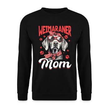 Funny Weimaraner Dog Weimaraner Mom - Unisex Pullover - Schwarz - Vorne - Alina (178cm) & Michal (187cm)
