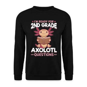 Axolotl Books Kawaii I'm Ready For 2nd Grade - Unisex Pullover - Schwarz - Vorne - Alina (178cm) & Michal (187cm)