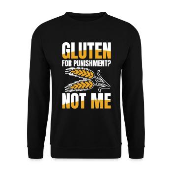 Gluten Not me für einen glutenfreien Lifestyle - Unisex Pullover - Schwarz - Vorne - Alina (178cm) & Michal (187cm)