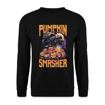 Monster Truck Halloween Pumpkin smasher - Unisex Pullover - Schwarz - Vorne - Alina (178cm) & Michal (187cm)