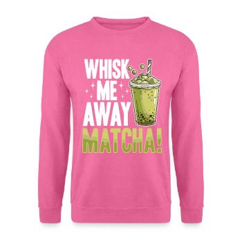 Matcha Green Bubble Tea Latte Boba - Unisex Pullover - Pink - Vorne