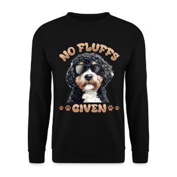 Bernedoodle Dog Breed No Fluffs Given - Unisex Pullover - Schwarz - Vorne - Alina (178cm) & Michal (187cm)