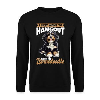 Bernedoodle Dog Breed I Just Want To Hangout - Unisex Sweatshirt - black - Front - Alina (178cm) & Michal (187cm)