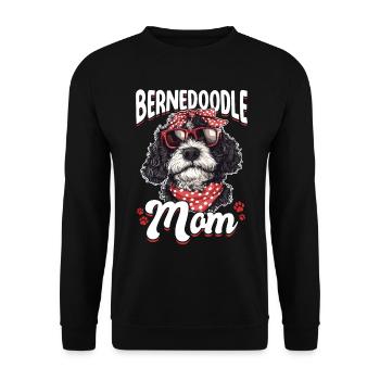 Bernedoodle Dog Breed Bernedoodle Mom - Unisex Sweatshirt - black - Front - Alina (178cm) & Michal (187cm)