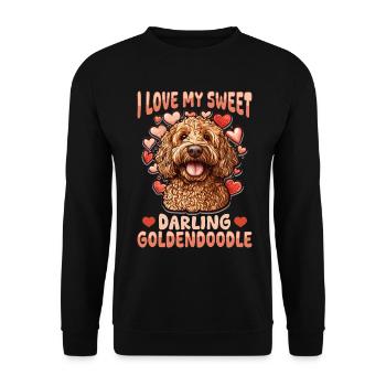 Goldendoodle Dog Breed I Love My Sweet Darling - Unisex Sweatshirt - black - Front - Alina (178cm) & Michal (187cm)