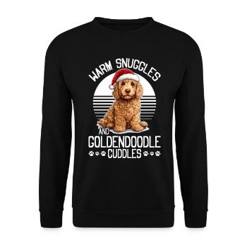 Goldendoodle Christmas Dog Breed Warm Snuggles and - Unisex Sweatshirt - black - Front - Alina (178cm) & Michal (187cm)