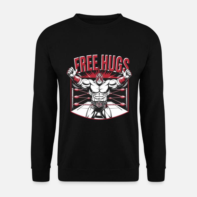 Lutteur - Câlins gratuits - Sweat-shirt Unisexe - noir