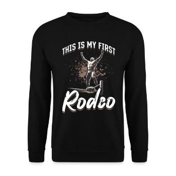 Lutteur C’est mon premier rodéo - Sweat-shirt Unisexe - noir - Devant - Alina (178cm) & Michal (187cm)
