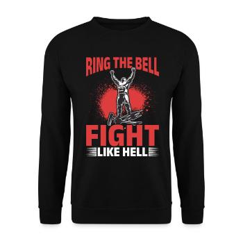 Wrestling Wrestler Ring the bell, fight like hell! - Unisex Sweatshirt - black - Front - Alina (178cm) & Michal (187cm)