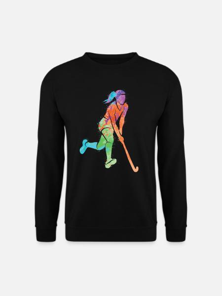 Hockeyspieler Feldhockey Kinder Hockey Mädchen - Unisex Pullover - Schwarz