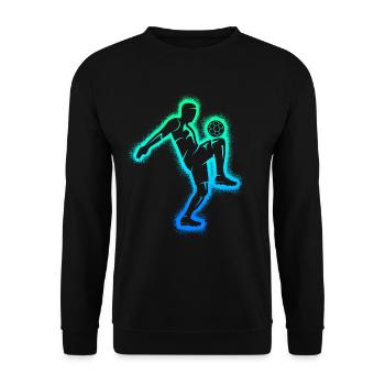 Joueurs de football Tours de football Garçons de football - Sweat-shirt Unisexe - noir - Devant - Alina (178cm) & Michal (187cm)