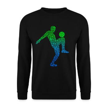 Soccer Player Icons Soccer Soccer Boy - Unisex Sweatshirt - black - Front - Alina (178cm) & Michal (187cm)