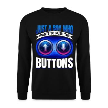 Ascenseur bambin & enfants Juste un garçon qui - Sweat-shirt Unisexe - noir - Devant - Alina (178cm) & Michal (187cm)