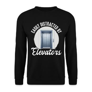 Ascenseur pour les tout-petits et les enfants facilement distraits - Sweat-shirt Unisexe - noir - Devant - Alina (178cm) & Michal (187cm)