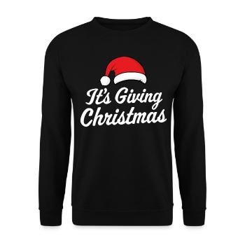 Es ist das Schenken von Weihnachten - Unisex Pullover - Schwarz - Vorne - Alina (178cm) & Michal (187cm)