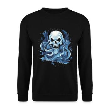 Geist mit abstrakter Kunst für einen Geister - Unisex Pullover - Schwarz - Vorne - Alina (178cm) & Michal (187cm)