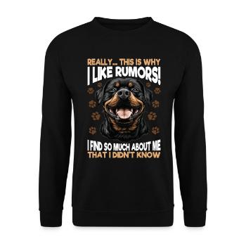 Funny Rottweiler Lover Dog Owner - Unisex Sweatshirt - black - Front - Alina (178cm) & Michal (187cm)