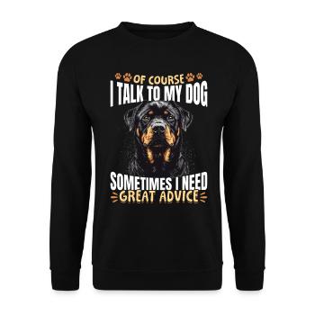 Funny Rottweiler Lover Dog Owner - Unisex Sweatshirt - black - Front - Alina (178cm) & Michal (187cm)