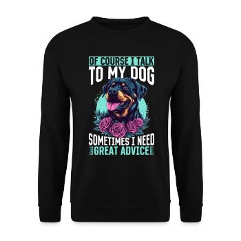 Drôle de rottweiler amoureux du propriétaire de chien - Sweat-shirt Unisexe - noir - Devant - Alina (178cm) & Michal (187cm)
