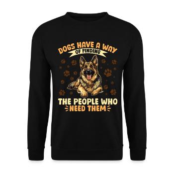Funny German Shepherd Lover Dog Owner - Unisex Sweatshirt - black - Front - Alina (178cm) & Michal (187cm)