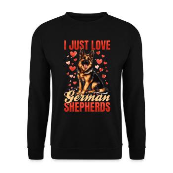 Funny German Shepherd Lover Dog Owner - Unisex Sweatshirt - black - Front - Alina (178cm) & Michal (187cm)