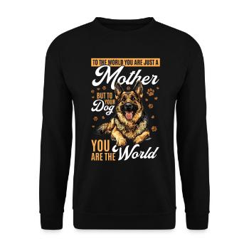 Funny German Shepherd Lover Dog Owner - Unisex Pullover - Schwarz - Vorne - Alina (178cm) & Michal (187cm)