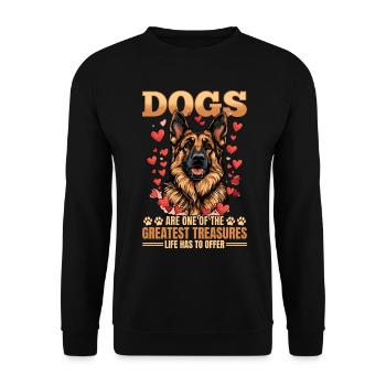 German Shepherd Lover Dog Owner - Unisex Pullover - Schwarz - Vorne - Alina (178cm) & Michal (187cm)
