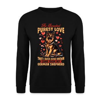 German Shepherd Lover Dog Owner - Unisex Sweatshirt - black - Front - Alina (178cm) & Michal (187cm)