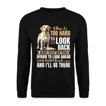 Labrador Lover Dog Owner - Unisex Pullover - Schwarz - Vorne - Alina (178cm) & Michal (187cm)