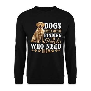 Labrador Lover Dog Owner - Unisex Pullover - Schwarz - Vorne - Alina (178cm) & Michal (187cm)