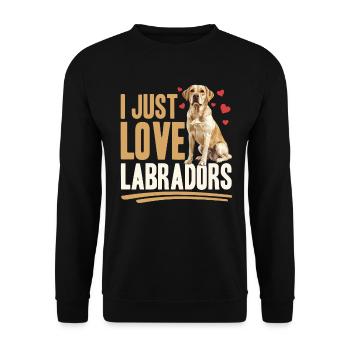Labrador Lover Dog Owner - Unisex Pullover - Schwarz - Vorne - Alina (178cm) & Michal (187cm)