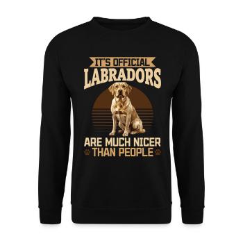 Labrador Lover Dog Owner - Unisex Pullover - Schwarz - Vorne - Alina (178cm) & Michal (187cm)