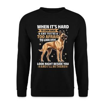 Belgian Malinois Dog Owner - Unisex Sweatshirt - black - Front - Alina (178cm) & Michal (187cm)