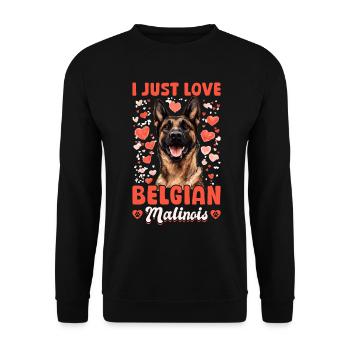Belgian Malinois Dog Owner - Unisex Sweatshirt - black - Front - Alina (178cm) & Michal (187cm)