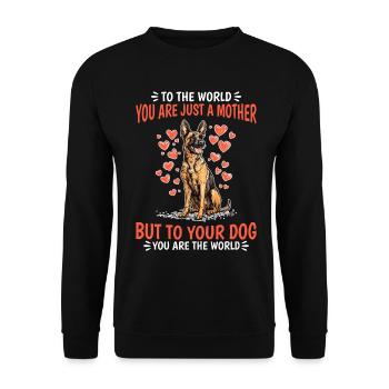 Belgian Malinois Dog Owner - Unisex Sweatshirt - black - Front - Alina (178cm) & Michal (187cm)