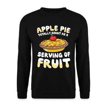 Apple Pie Totally Count As A Serving Of Fruit - Unisex Pullover - Schwarz - Vorne - Alina (178cm) & Michal (187cm)