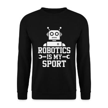 Robotics Is My Sports - Unisex Pullover - Schwarz - Vorne - Alina (178cm) & Michal (187cm)