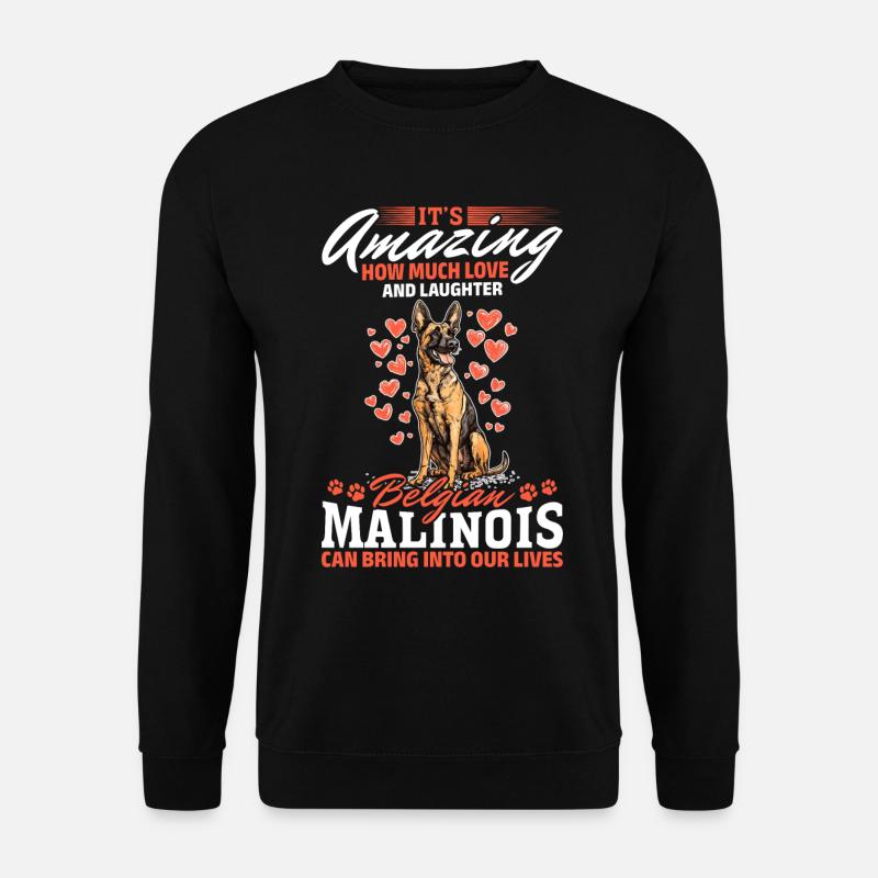 Belgian Malinois Lover Dog Owner - Unisex Pullover - Schwarz