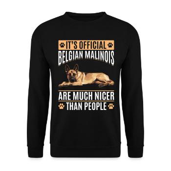 Belgian Malinois Lover Dog Owner - Unisex Sweatshirt - black - Front - Alina (178cm) & Michal (187cm)
