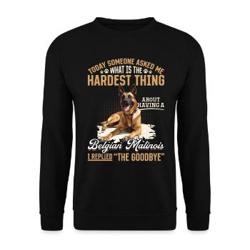 Belgian Malinois Lover Dog Owner - Unisex Sweatshirt - black - Front - Alina (178cm) & Michal (187cm)