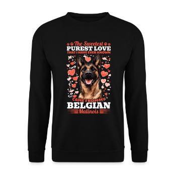 Belgian Malinois Lover Dog Owner - Unisex Sweatshirt - black - Front - Alina (178cm) & Michal (187cm)