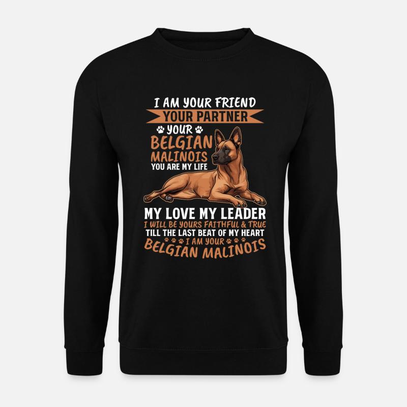Belgian Malinois Lover Dog Owner - Unisex Pullover - Schwarz