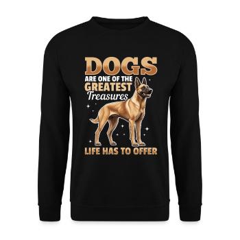 Belgian Malinois Lover Dog Owner - Unisex Sweatshirt - black - Front - Alina (178cm) & Michal (187cm)