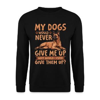 Belgian Malinois Lover Dog Owner - Unisex Sweatshirt - black - Front - Alina (178cm) & Michal (187cm)