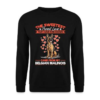 Belgian Malinois Lover Dog Owner - Unisex Sweatshirt - black - Front - Alina (178cm) & Michal (187cm)