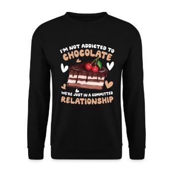Chocolate Relationship Cake Chocolate Cake - Unisex Pullover - Schwarz - Vorne - Alina (178cm) & Michal (187cm)