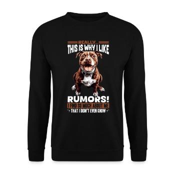 Propriétaire de chien Pitbull Terrier - Sweat-shirt Unisexe - noir - Devant - Alina (178cm) & Michal (187cm)