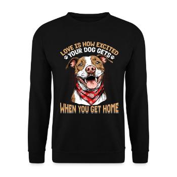 Propriétaire de chien Pitbull Terrier - Sweat-shirt Unisexe - noir - Devant - Alina (178cm) & Michal (187cm)