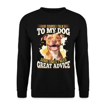 Propriétaire de chien Pitbull Terrier - Sweat-shirt Unisexe - noir - Devant - Alina (178cm) & Michal (187cm)