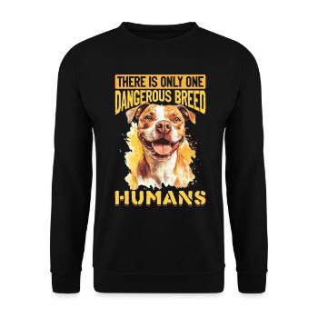 Propriétaire de chien Pitbull Terrier - Sweat-shirt Unisexe - noir - Devant - Alina (178cm) & Michal (187cm)